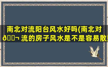 南北对流阳台风水好吗(南北对 🐬 流的房子风水是不是容易散财)